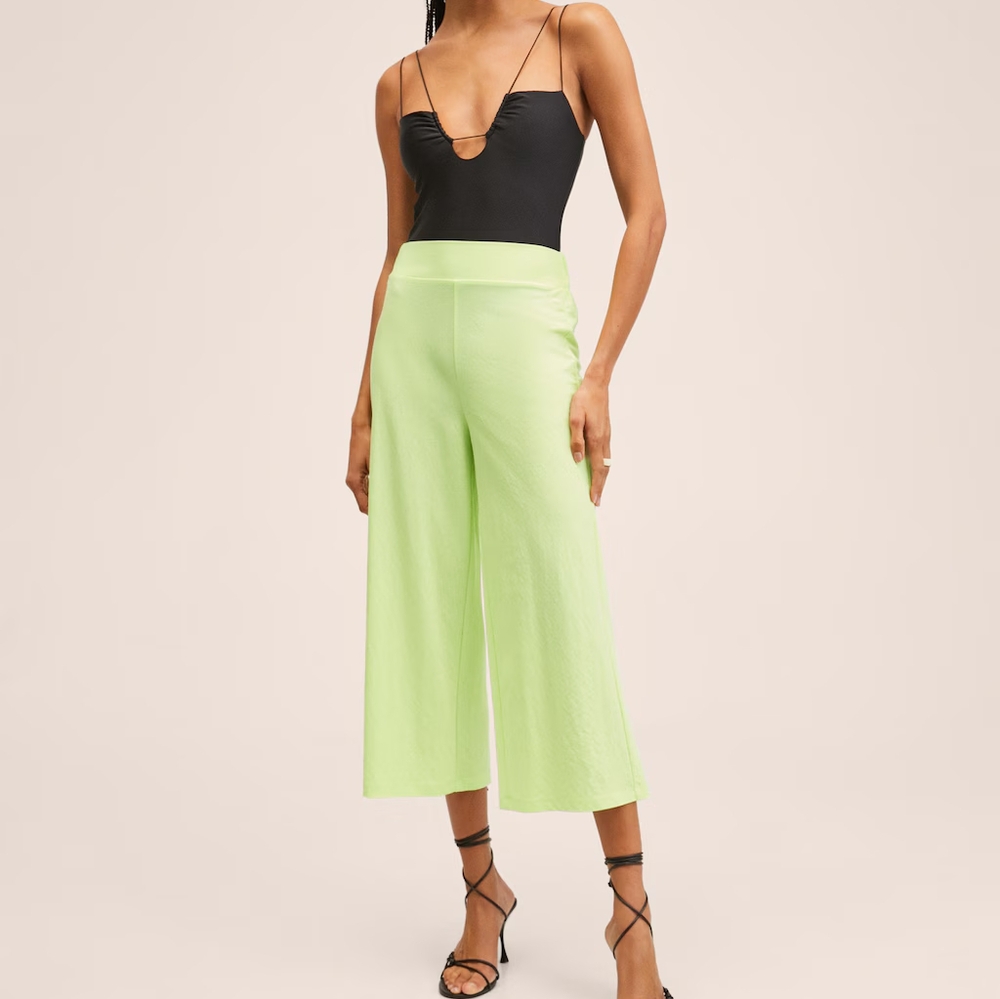 NWT Mango MNG Fluid Culotte Palazzo Wide Leg Pants XS